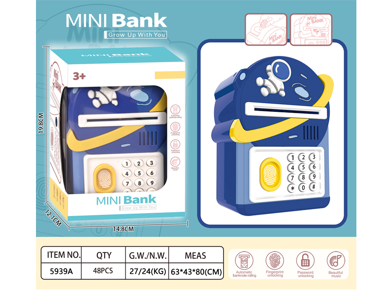 MINI BANK,PIGGY BANK ,SAVING BOX, SPACE, 5939A,B,C