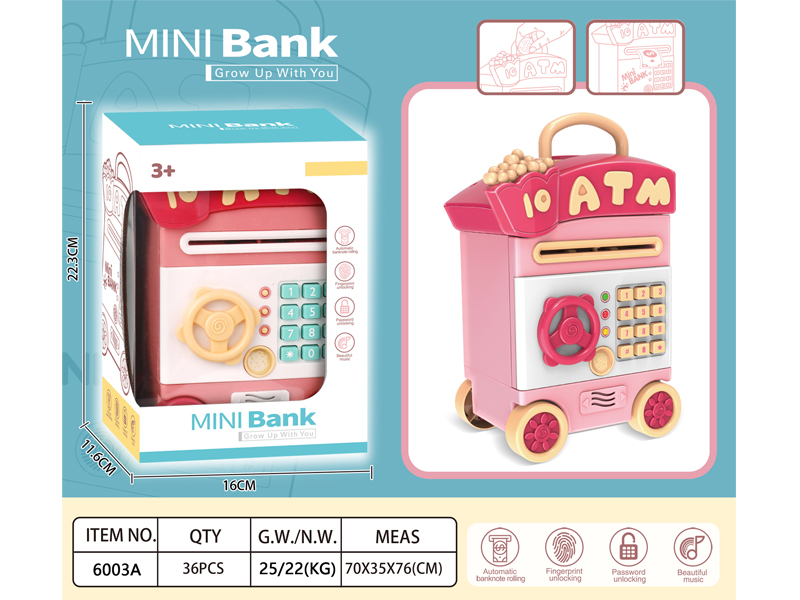 MINI BANK,PIGGY BANK ,SAVING BOX, 6003A