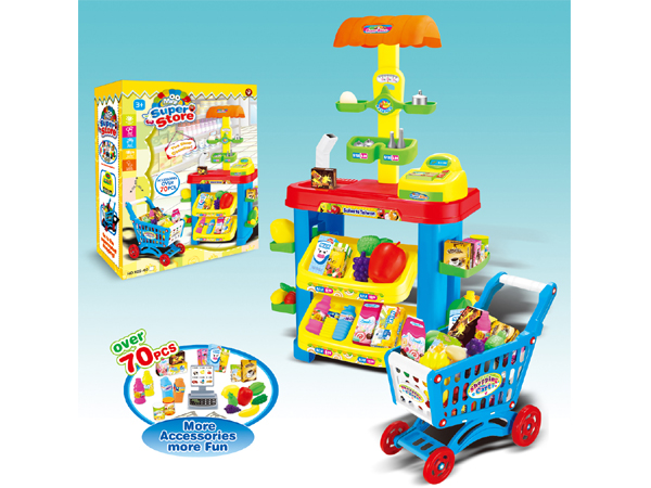 Kids play shopping role play games with Shopping cart, 922-03