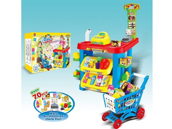 Kids play shopping role play games with Shopping cart, 922-04