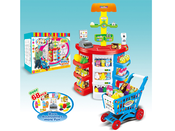 Kids play shopping role play games with Shopping cart, 922-07