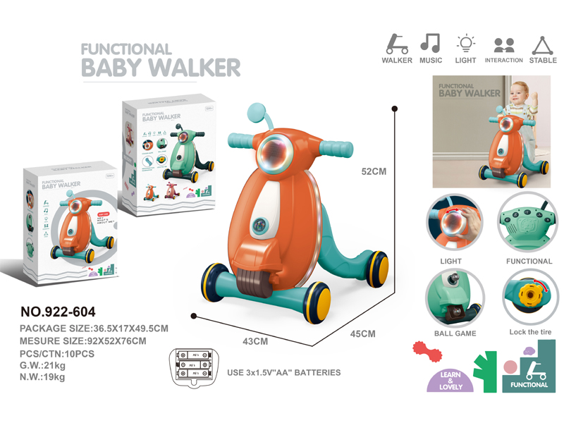 BABY WALKER ,LIGHT,MUSIC, 922-604