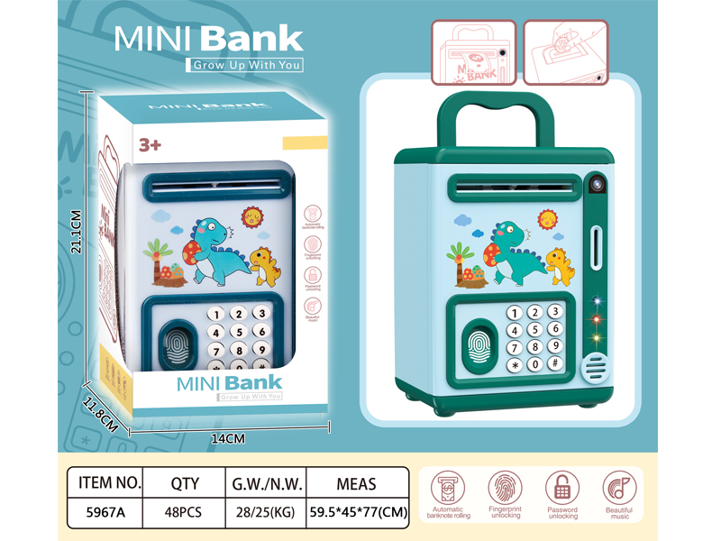 MINI BANK,PIGGY BANK ,SAVING BOX, 5967ABCD